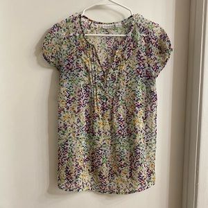Liz Claiborne colorful sheer top size small